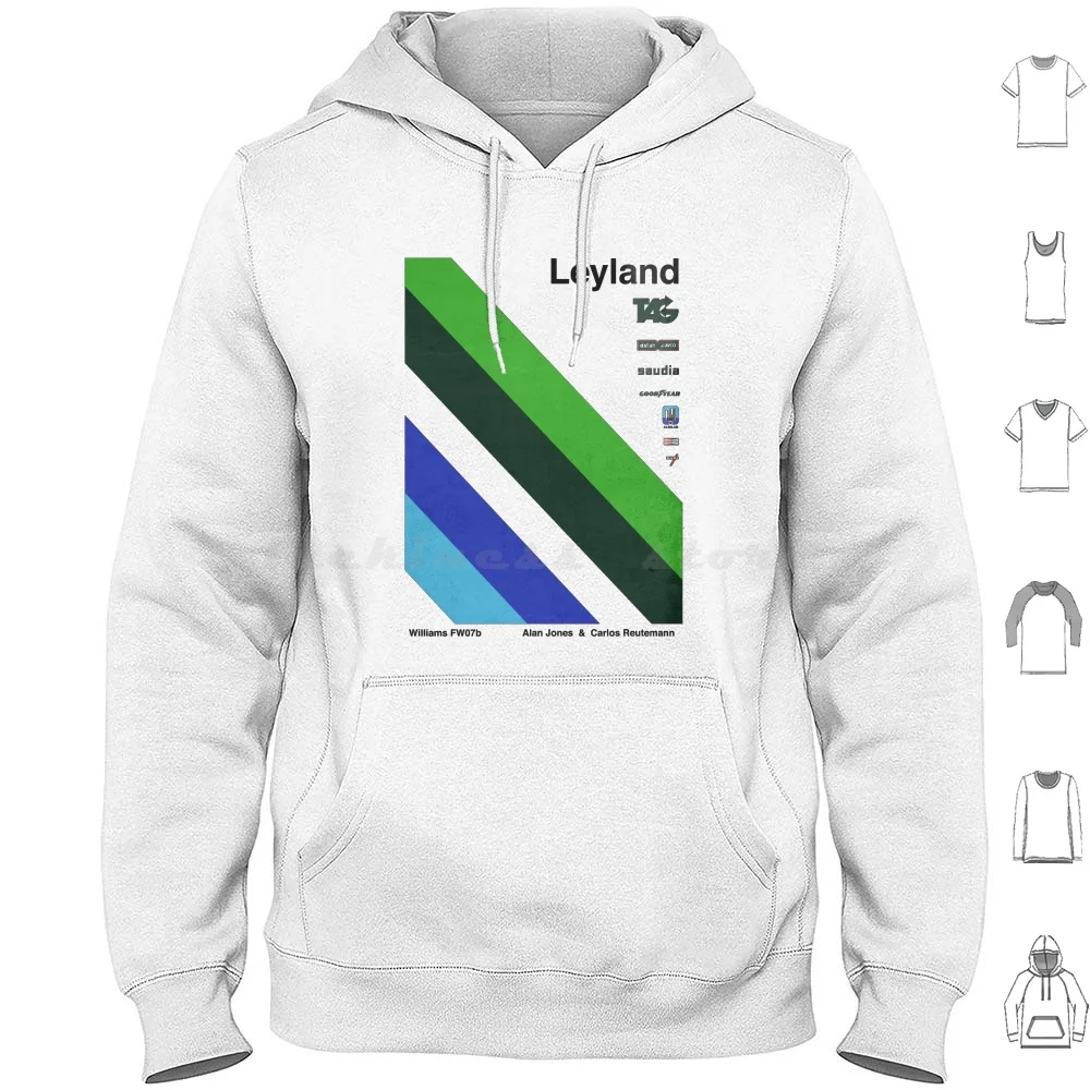 

Williams Fw07b Hoodie cotton Long Sleeve Racing Car Livery Williams Fw07 Fw07b 1980 80s 1980s Alan Jones Carlos