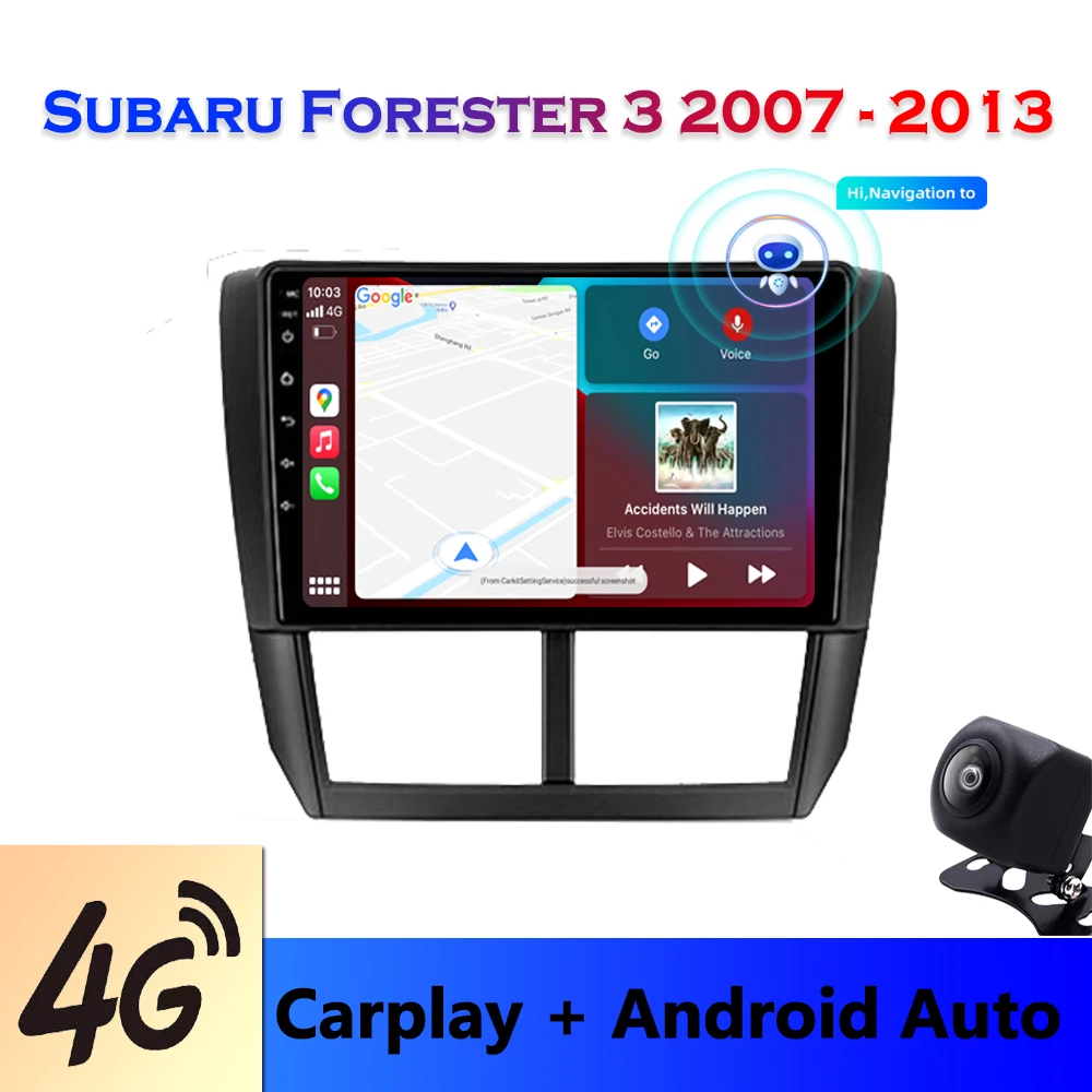 

Автомобильная магнитола 9 "Android 10,0 для Subaru Forester 3 SH 2007-2013, для Subaru Impreza GH GE, 2 Din, мультимедийный плеер 2 din, 4G, головное устройство