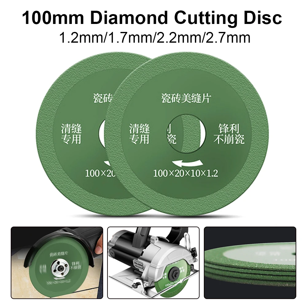 

4'' Ultra-thin Diamond Saw Blade 100mm Thin Cutting Disc for Angle Grinder Tiles Marble Glass Cutting Blades Cutting Processing