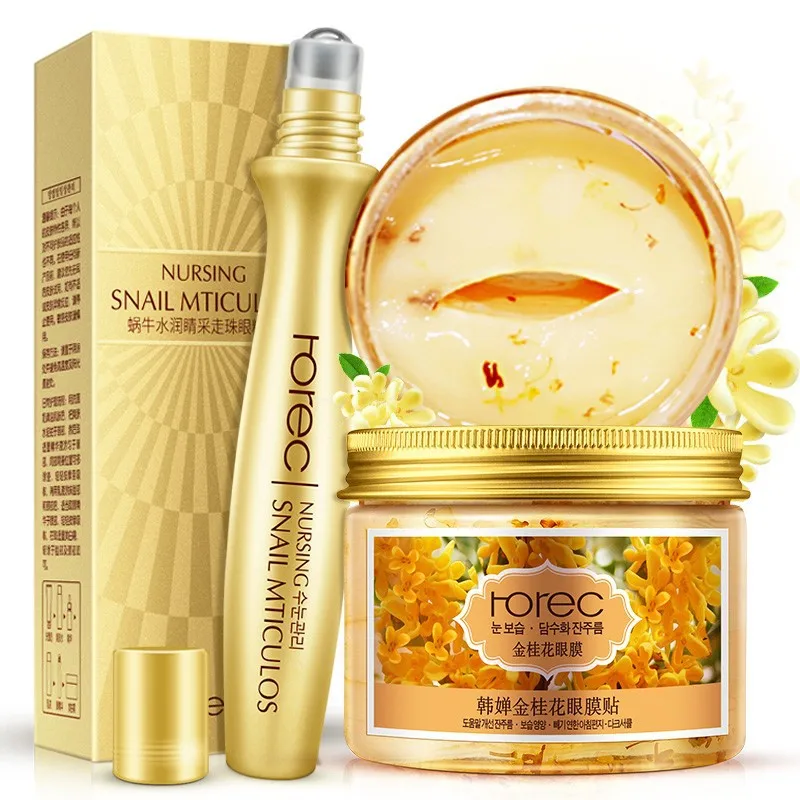 60pcs Gold Osmanthus Eye Mask Snail Eye Serum Cream Hydrating Anti-wrinkle Anti Dark Circles Eye Patch Eyes Korean Cosmetics
60pcs Gold Osmanthus Eye Mask Snail Eye Serum Cream Hydrating Anti-wrinkle Anti Dark Circles Eye Patch Eyes Korean Cosmetics