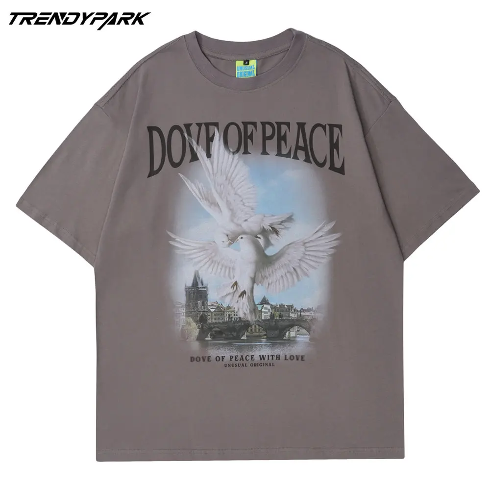 Men T-shirt O-neck Cotton Dove of Peace Print Top Tees 2022 Harajuku Streetwear Casual Short Sleeve Hip Hop Men's Clothing 
Men T-shirt O-neck Cotton Dove of Peace Print Top Tees 2022 Harajuku Streetwear Casual Short Sleeve Hip Hop Men's Clothing