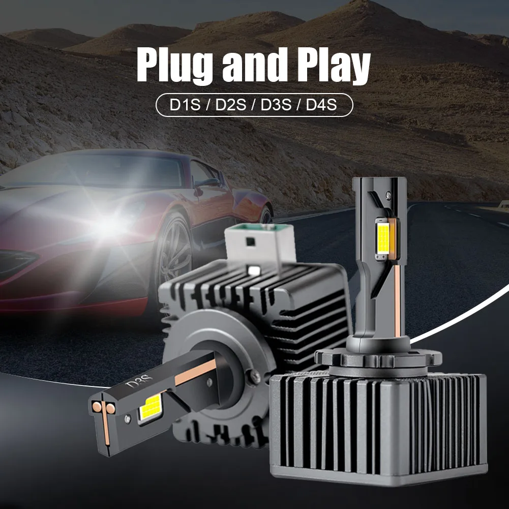 Car LED Headlights D1S D2S D4S D3S Headlight Bulb 12500LM Double-Sided Photothermocouple Chip 6000K White 110W Waterproof
Car LED Headlights D1S D2S D4S D3S Headlight Bulb 12500LM Double-Sided Photothermocouple Chip 6000K White 110W Waterproof