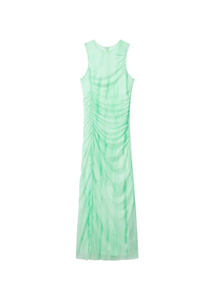 TRAF 2023 Summer Print Women Elegant Tulle Midi Slim Sleeveless Dress Female Mesh Bodycon O-Neck Ruched Ruched
TRAF 2023 Summer Print Women Elegant Tulle Midi Slim Sleeveless Dress Female Mesh Bodycon O-Neck Ruched Ruched