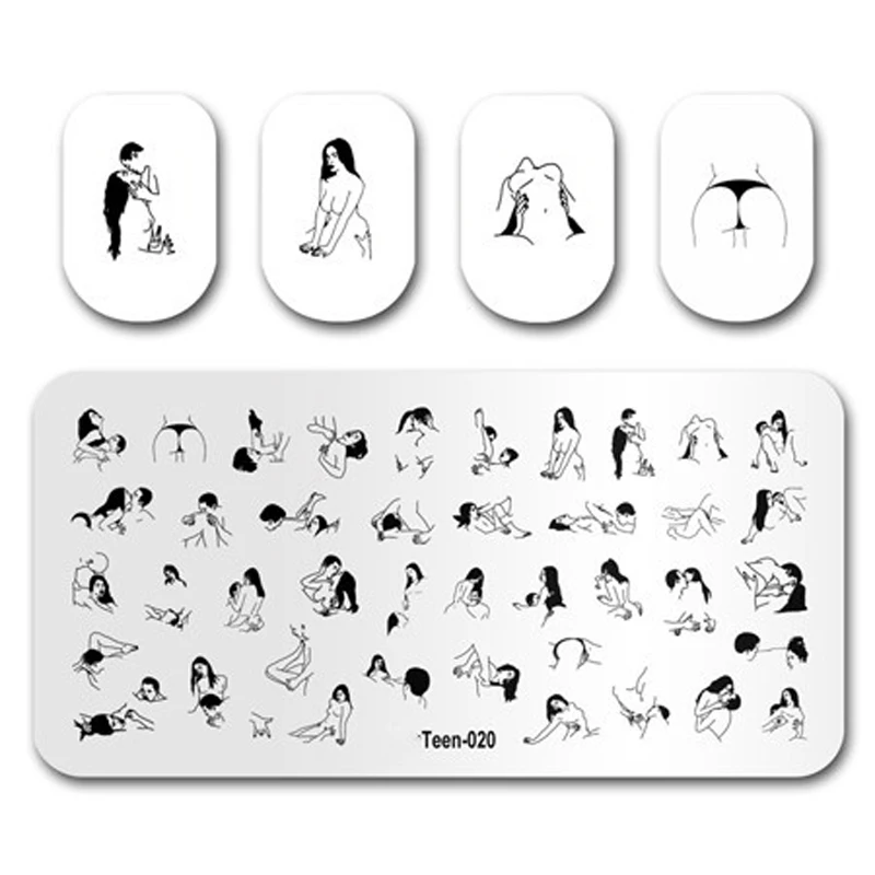 Japanese Cartoon Nail Art Stamping Plates Sexy Girl Flower Print Animal Letter Image Stainless Steel Stencil Nail Art Template
Japanese Cartoon Nail Art Stamping Plates Sexy Girl Flower Print Animal Letter Image Stainless Steel Stencil Nail Art Template