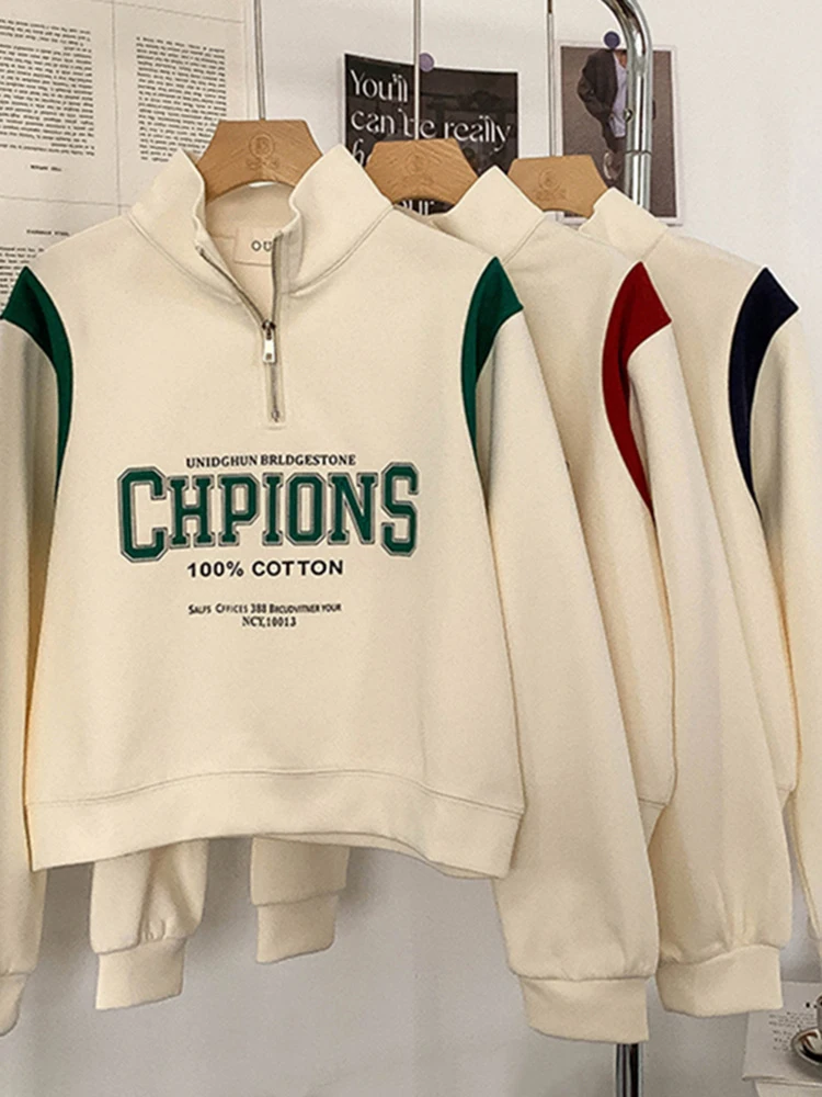 American Style Vintage Lettered Print Lapel Sweatshirts Baggy Long Sleeve Oversize Hoodies Pullover Zipper Preppy Style Harajuku
American Style Vintage Lettered Print Lapel Sweatshirts Baggy Long Sleeve Oversize Hoodies Pullover Zipper Preppy Style Harajuku