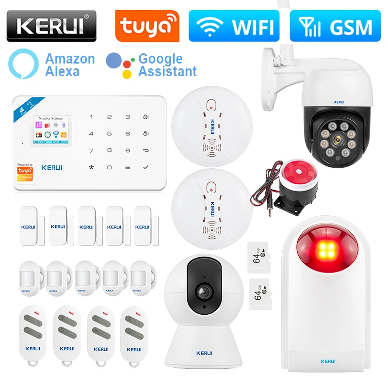 KERUI W181 Alarm System Home Kit WIFI GSM Tuya Smart House Support Alexa Motion Sensor Detector Door Sensor Siren
KERUI W181 Alarm System Home Kit WIFI GSM Tuya Smart House Support Alexa Motion Sensor Detector Door Sensor Siren