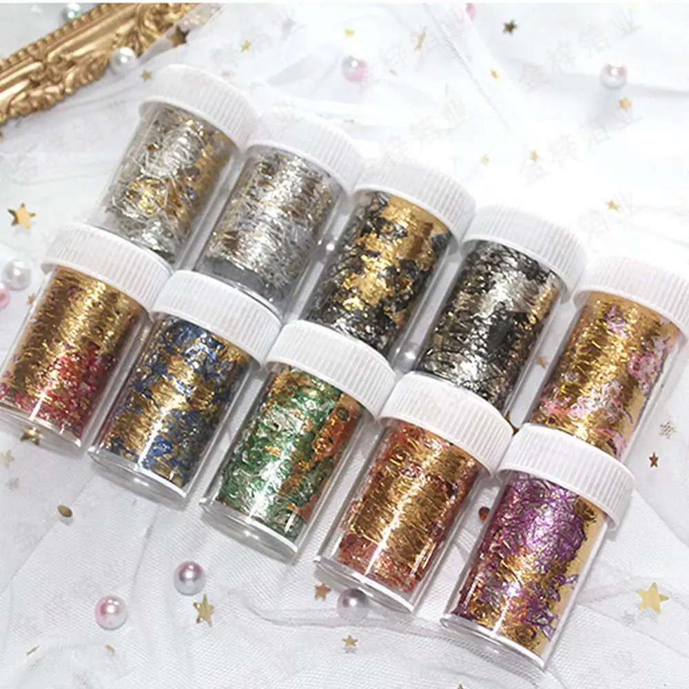 1 Pack 3D Gold/Silver Mesh Aurora Cellophane Nail Stickers Fashion DIY Nail Art Gold Foil Mesh Nail Art Decal Accessories
1 Pack 3D Gold/Silver Mesh Aurora Cellophane Nail Stickers Fashion DIY Nail Art Gold Foil Mesh Nail Art Decal Accessories