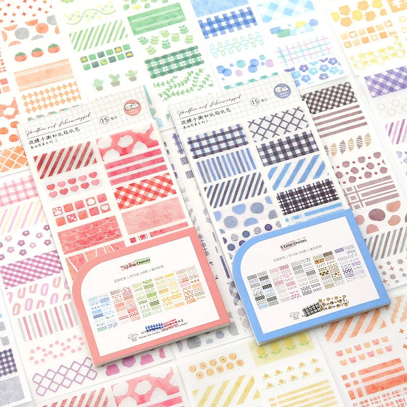 15 Sheets Kawaii Washi Stickers Cute Basic Element Sticker Stripe Stickers Decorative Scrapbooking Journal Planner Stationery
15 Sheets Kawaii Washi Stickers Cute Basic Element Sticker Stripe Stickers Decorative Scrapbooking Journal Planner Stationery