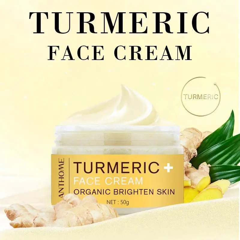 

Natural Turmeric Cream for Face Acnes Scar Dark Spot Treatment Brighten Moisturizer Whitening Face Creams Skin Care Product T0L9
