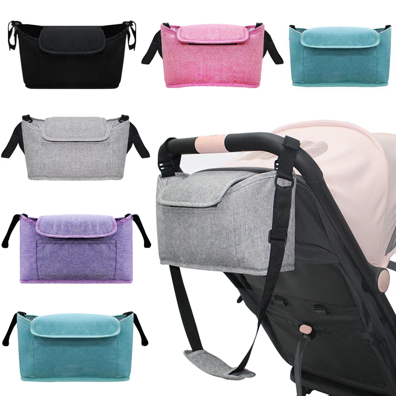 

Baby Stroller Bag Diaper Bag Mommy Travel Nappy Bags Hanging Organizer Carriage Pram Cart Basket Trolley Stroller Accessories