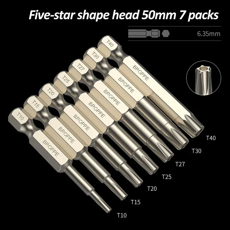 Набор отверток 50 мм, электроинструмент, защита от несанкционированного доступа, наконечники отверток, аксессуары для магнитных болтов, 1/4 дюйма, Torx/треугольная головка 
Набор отверток 50 мм, электроинструмент, защита от несанкционированного доступа, наконечники отверток, аксессуары для магнитных болтов, 1/4 дюйма, Torx/треугольная головка