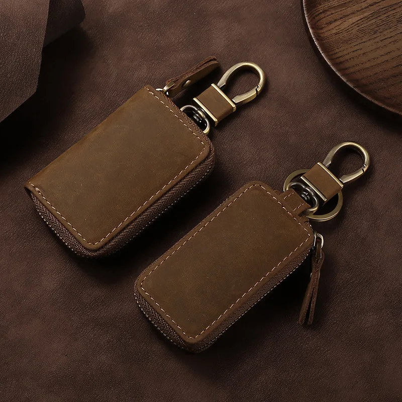 Vintage Crazy Horse Leather Car Key Bag Leather Car Key Leather Case Europe and America Vintage Cow Leather Smart Folding Key
Vintage Crazy Horse Leather Car Key Bag Leather Car Key Leather Case Europe and America Vintage Cow Leather Smart Folding Key