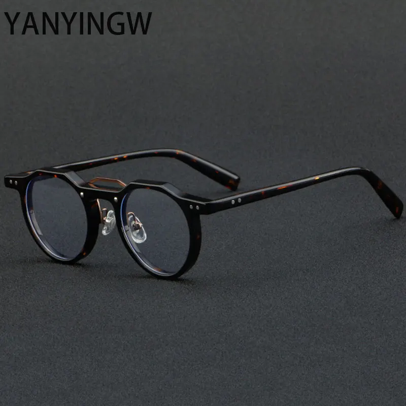 Vintage Handmade Brand High Quality Rice Nail Round Acetate Glasses Frames Men Women Fashion Optics Computer Eyeglasses
Vintage Handmade Brand High Quality Rice Nail Round Acetate Glasses Frames Men Women Fashion Optics Computer Eyeglasses