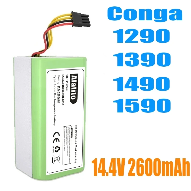 Литий-ионный аккумулятор 14,4 В 2600 мАч для Cecotec Conga 1290 1390 1490 Аккумулятор для робота-пылесоса аккумулятор Gutrend Echo 1590
Литий-ионный аккумулятор 14,4 В 2600 мАч для Cecotec Conga 1290 1390 1490 Аккумулятор для робота-пылесоса аккумулятор Gutrend Echo 1590