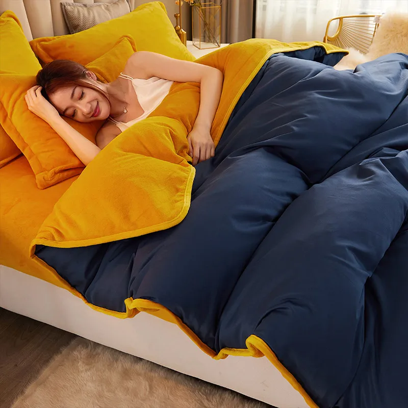 Home Comforter Bedding Duvet Cover Winter Flannel + Cotton AB Side Design 220x240 Soft Warm Quilt Covers Wash Decor Textiles
Home Comforter Bedding Duvet Cover Winter Flannel + Cotton AB Side Design 220x240 Soft Warm Quilt Covers Wash Decor Textiles