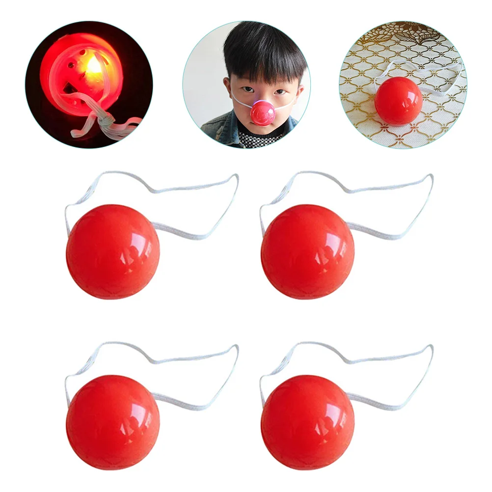 

Clown Nose Noses Red Foam Sponge Fancy Circus Costume Dress Props Led Party Halloween Carnival Costumes Flashing Cosplay Glowing