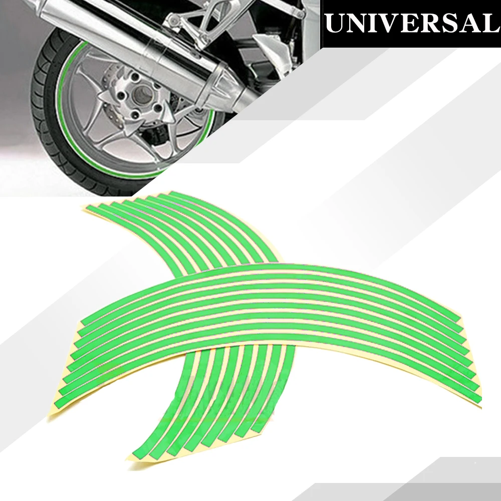 

Motorcycle stickers 17inch/18inch Universal wheel sticker Reflective Strip For KAWASAKI ZZR600 ZZR1200 ZXR400 ZZR 600 1200 400
