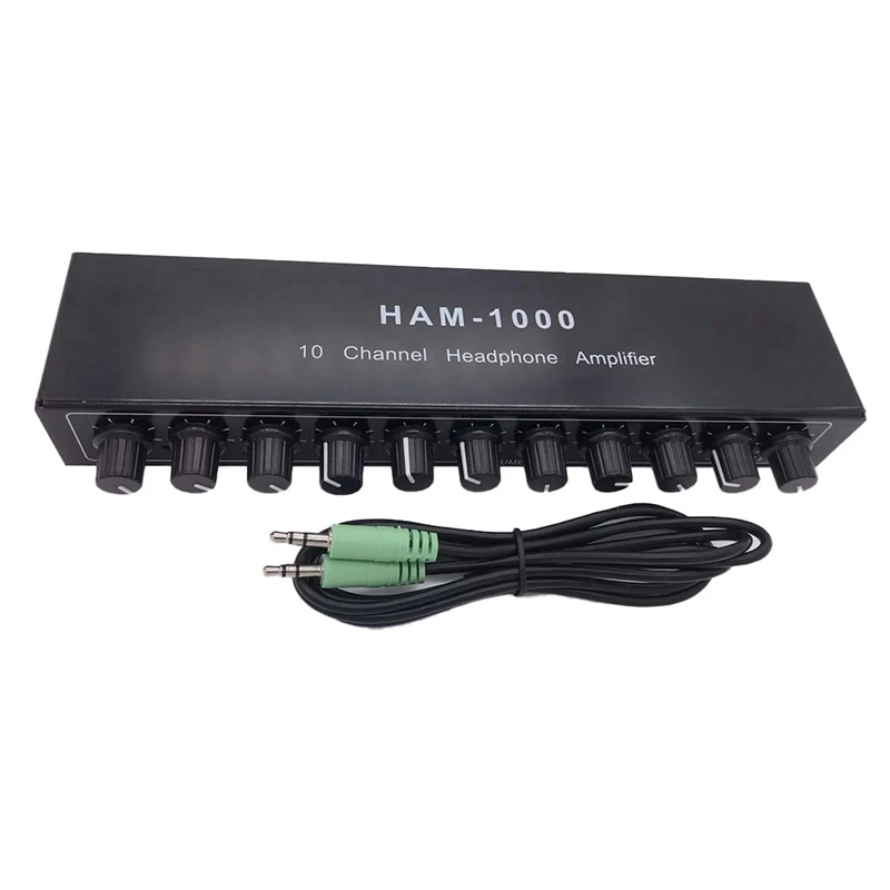 Top Deals Stereo Headphone Amplifier Multi-Channels Audio Distributor Independent Control DC12-24V 1 Input 10 Outputs HAM-1000
Top Deals Stereo Headphone Amplifier Multi-Channels Audio Distributor Independent Control DC12-24V 1 Input 10 Outputs HAM-1000