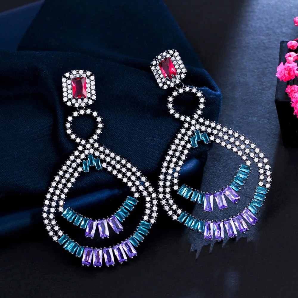 CWWZircons Elegant Design Geometric Cubic Zirconia Chandelier Long Drop Dangle Earrings for Women Wedding Banquet Jewelry CZ194
CWWZircons Elegant Design Geometric Cubic Zirconia Chandelier Long Drop Dangle Earrings for Women Wedding Banquet Jewelry CZ194