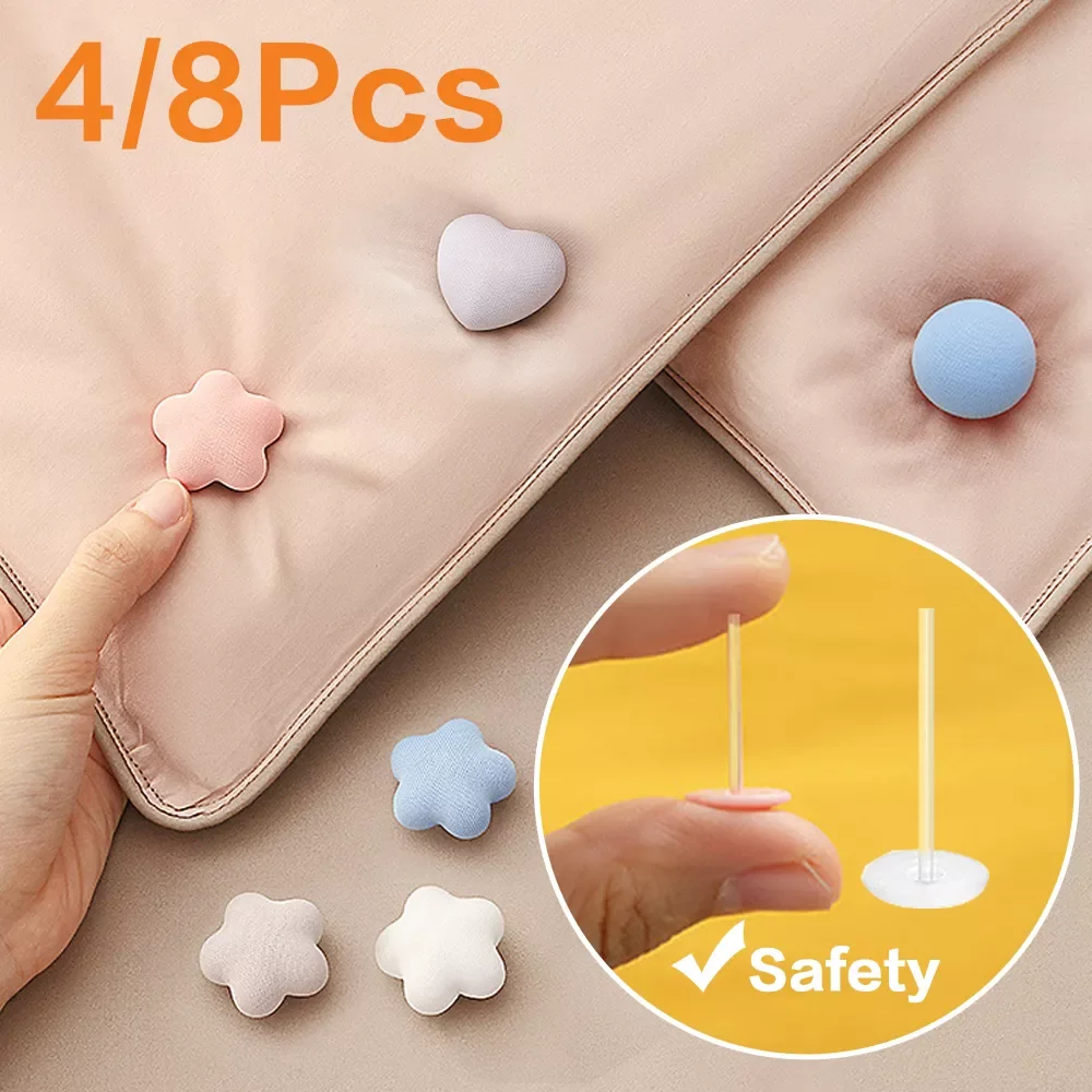 4/8 Pcs Bed Sheet Grippers Clip Set Quilt Holder Slip-resistant Mushroom Heart Flower Shaped Fastener Quilt Clip for Bed Sheets
4/8 Pcs Bed Sheet Grippers Clip Set Quilt Holder Slip-resistant Mushroom Heart Flower Shaped Fastener Quilt Clip for Bed Sheets