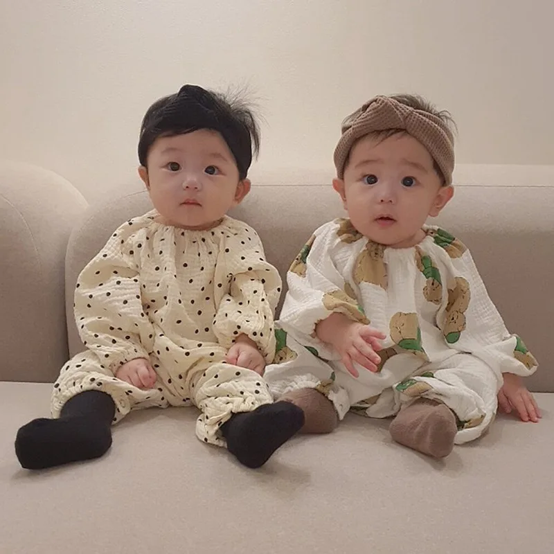 Rompers Full Sleeve Covered Button Knee Length O-neck Collar Cotton New Fashion Casual Spring Autumn Children Unisex
Rompers Full Sleeve Covered Button Knee Length O-neck Collar Cotton New Fashion Casual Spring Autumn Children Unisex