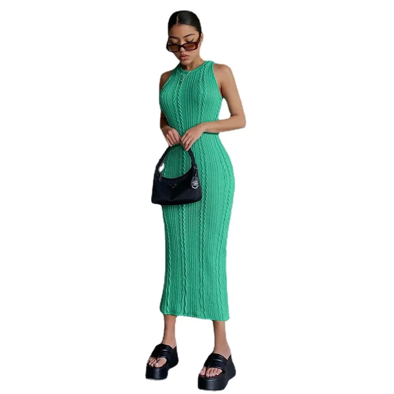 2022 New Spring Knitted Dress Women's Fashion Casual Sleeveless Dress O Neck Skinny High Street TANK Sexy Dress 
2022 New Spring Knitted Dress Women's Fashion Casual Sleeveless Dress O Neck Skinny High Street TANK Sexy Dress
