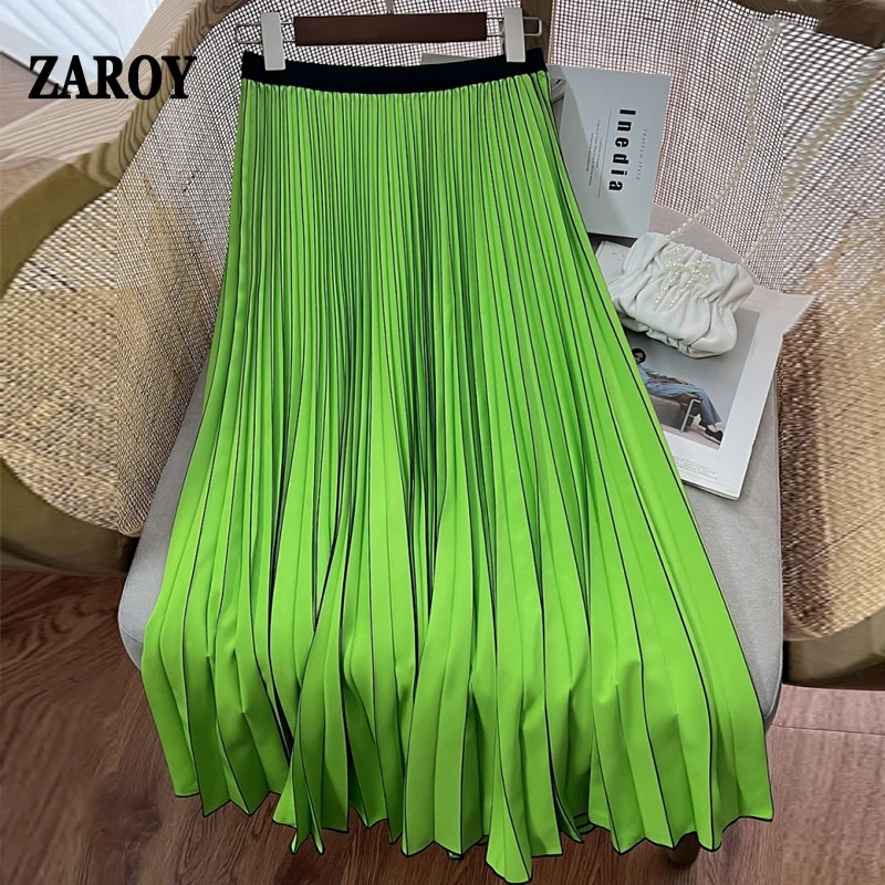 Женская плиссированная юбка ZAROY, базовая однотонная длинная юбка, универсальная трапециевидная юбка с высокой талией, Весенняя повседневная женская одежда
Женская плиссированная юбка ZAROY, базовая однотонная длинная юбка, универсальная трапециевидная юбка с высокой талией, Весенняя повседневная женская одежда