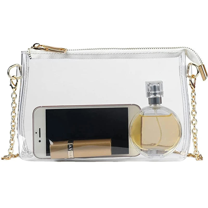 New Fashion PVC Clear Clutch Chain Flap Female Shoulder Bags Waterproof Transparent Crossbody Bags for Women Messenger Bags
New Fashion PVC Clear Clutch Chain Flap Female Shoulder Bags Waterproof Transparent Crossbody Bags for Women Messenger Bags