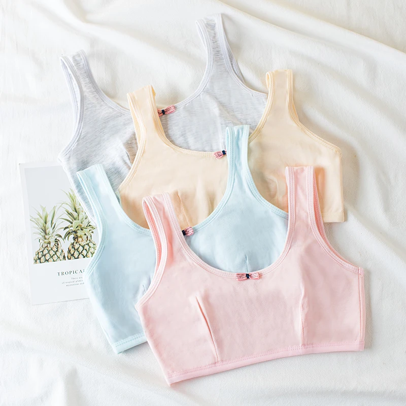 Girls' vests, underwear bows during development, female students, girls and pupils, double-layer cotton lined simple underwear
Girls' vests, underwear bows during development, female students, girls and pupils, double-layer cotton lined simple underwear