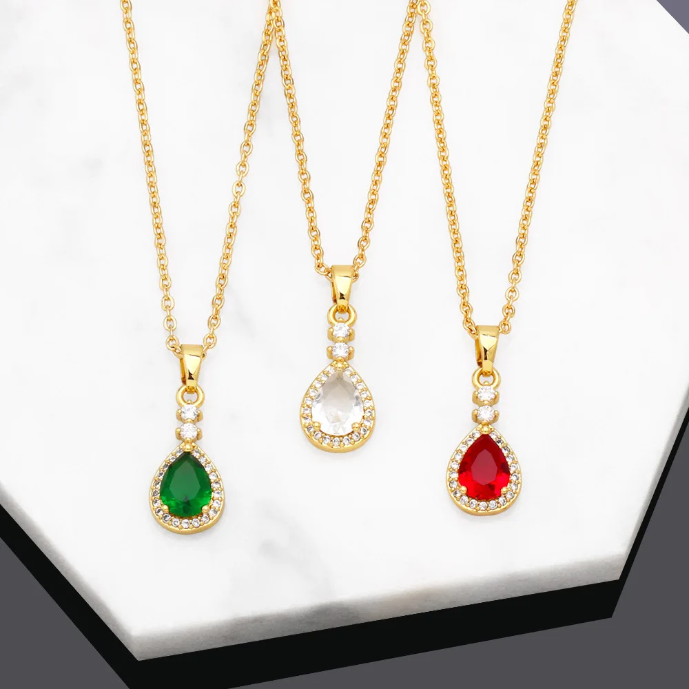 Simple Temperament Small Fresh Romantic Water Drop Zircon Necklace Light Luxury Gold Copper Sweater Clavicle Chain O Chain
Simple Temperament Small Fresh Romantic Water Drop Zircon Necklace Light Luxury Gold Copper Sweater Clavicle Chain O Chain