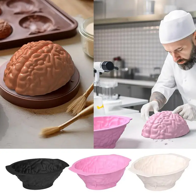Brain Cake Mold Silicone Diy Human Head Skull Mold Multi Functional Universal Brain Shaped Halloween Dessert Cookies Baking Tool
Brain Cake Mold Silicone Diy Human Head Skull Mold Multi Functional Universal Brain Shaped Halloween Dessert Cookies Baking Tool