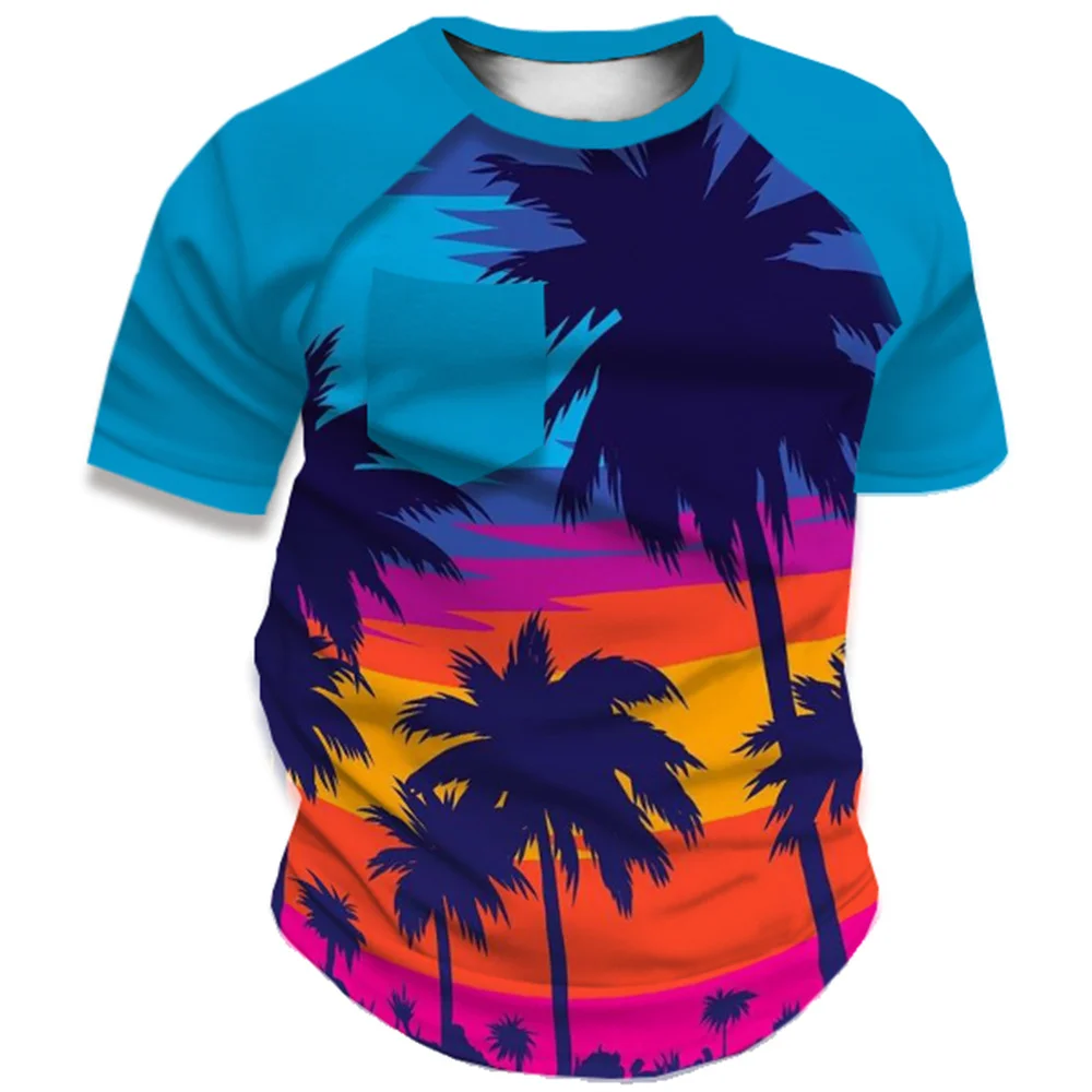 New Short Sleeve Top Pocket Sunshine Beach Pattern Shirt for Men and Women High Quality Breathable Short Sleeve Children's Top
New Short Sleeve Top Pocket Sunshine Beach Pattern Shirt for Men and Women High Quality Breathable Short Sleeve Children's Top