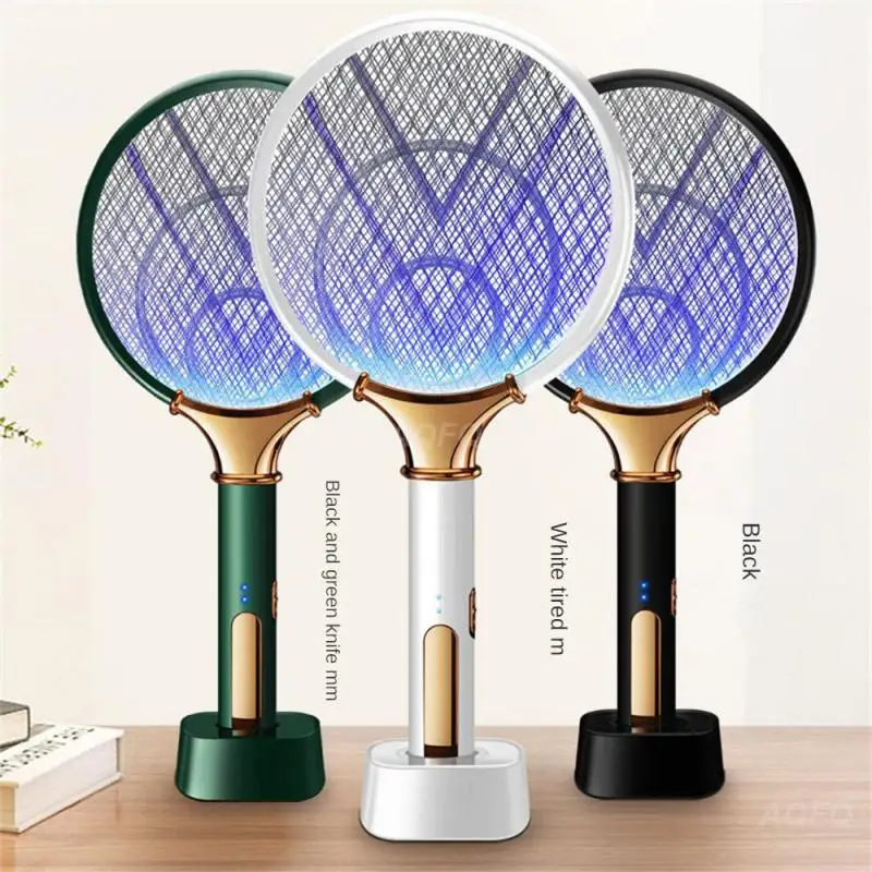 

2 In 1 Electric Mosquito Racket Killer Electric Fly Swatter Fryer Flies Cordless Battery Power Bug Zappers Insects Racket Kills