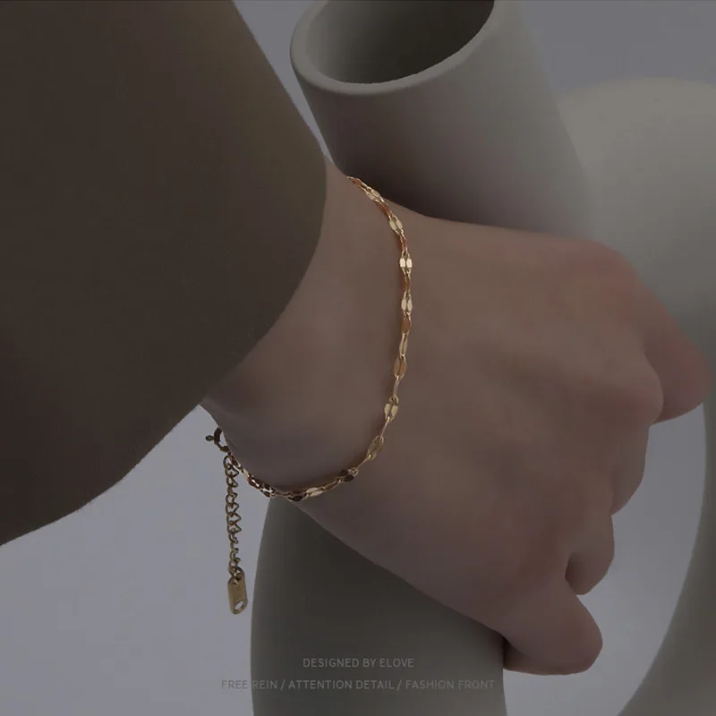 New Fashion Exquisite Stainless Steel Shiny Metal Gold Bracelet Luxury Temperament Party Wedding Charm Jewelry for Women Gifts
New Fashion Exquisite Stainless Steel Shiny Metal Gold Bracelet Luxury Temperament Party Wedding Charm Jewelry for Women Gifts
