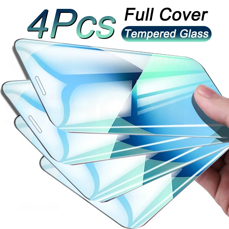 4Pcs Full Cover Tempered Glass On The For iPhone 11 12 13 Pro Max Screen Protector For iPhone 8 7 Plus X XS XR Protective Glasss
4Pcs Full Cover Tempered Glass On The For iPhone 11 12 13 Pro Max Screen Protector For iPhone 8 7 Plus X XS XR Protective Glasss