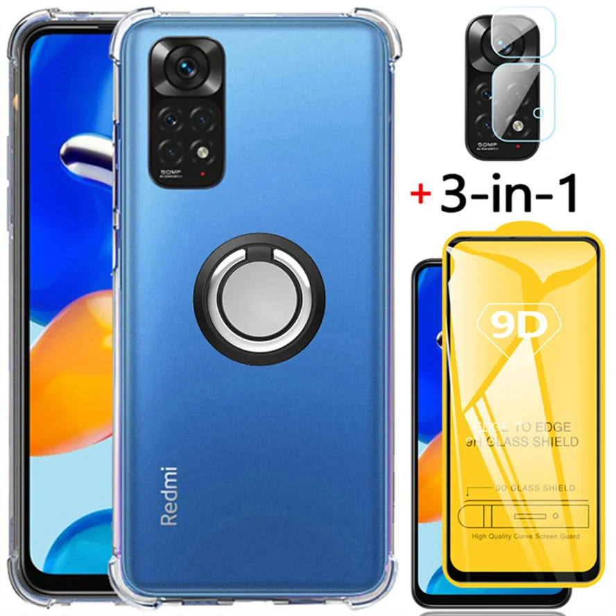3-in-1, Glass + Case for Redmi Note 11S Shockproof Ring Holder Phone Cases Redmi Note11 Xiaomi Note 11 S Cover Redmi Note11S
3-in-1, Glass + Case for Redmi Note 11S Shockproof Ring Holder Phone Cases Redmi Note11 Xiaomi Note 11 S Cover Redmi Note11S