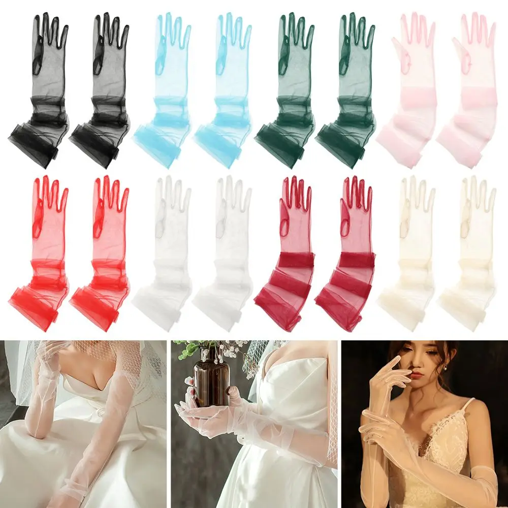 Fashion Long Finger Evening Prom Decor Ultra Thin Tulle Gloves Wedding Bridal Gloves Bridal Gown Mittens Party Dress
Fashion Long Finger Evening Prom Decor Ultra Thin Tulle Gloves Wedding Bridal Gloves Bridal Gown Mittens Party Dress