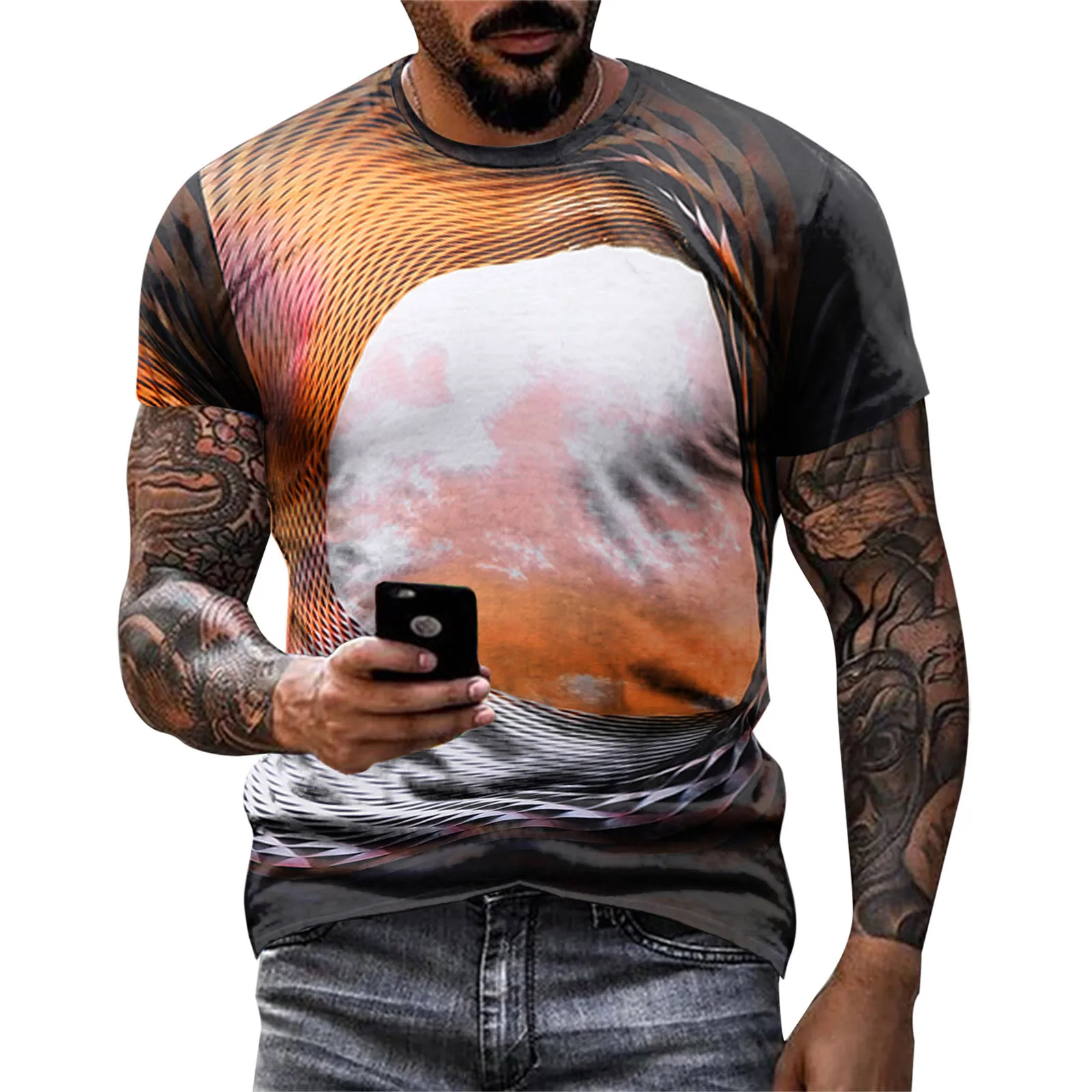 Men's Casual Fashion Top Shirt Street 3D Digital Printing Round Neck Short Sleeve Handsome Loose halloween 2022
Men's Casual Fashion Top Shirt Street 3D Digital Printing Round Neck Short Sleeve Handsome Loose halloween 2022