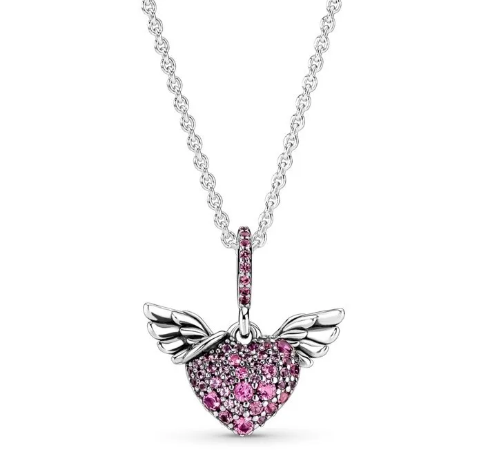 Original Pave Heart & Angel Wings Necklace For Women 925 Sterling Silver Bead Charm Necklace Fashion Jewelry
Original Pave Heart & Angel Wings Necklace For Women 925 Sterling Silver Bead Charm Necklace Fashion Jewelry