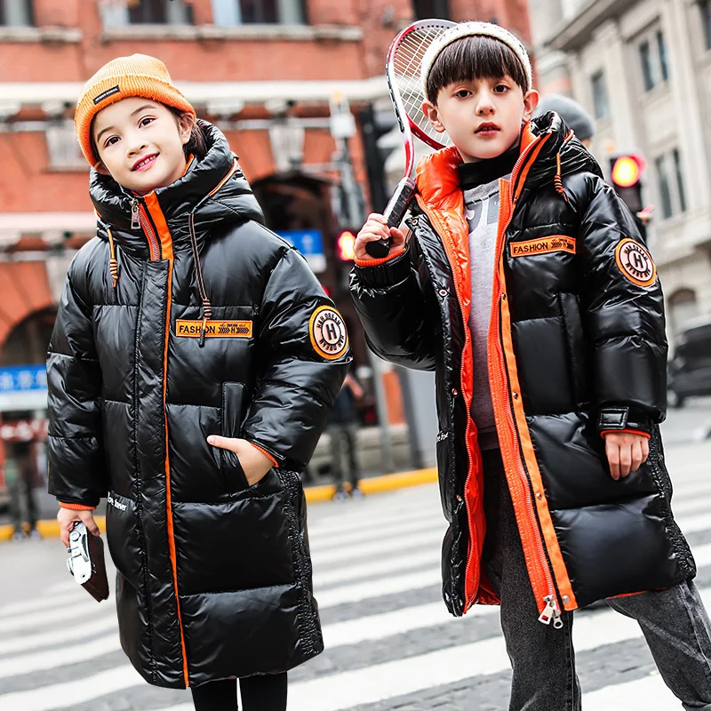 Winter Long-style Plus Velvet Jacket Teen Hooded Coat Warm Thicken Waterproof Kids Parka Outerwear Boys Clothing Girls Clothes
Winter Long-style Plus Velvet Jacket Teen Hooded Coat Warm Thicken Waterproof Kids Parka Outerwear Boys Clothing Girls Clothes