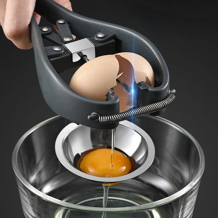 

Ручной нож для яиц из нержавеющей стали, разделитель белого яичного желтка, Легкая резка для яиц, кухонный инструмент