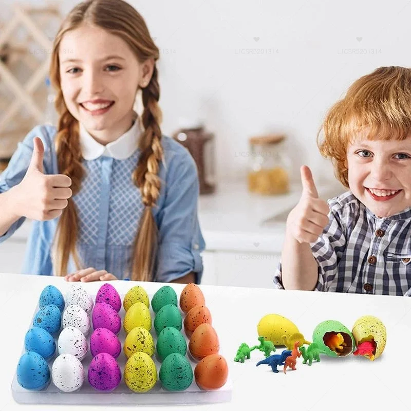 12/24pcs Dinosaur Growing Eggs Hatching Dino Egg Grow In Water Crack With Assorted Color For Over 3 Years Old Toddlers Toy Gift
12/24pcs Dinosaur Growing Eggs Hatching Dino Egg Grow In Water Crack With Assorted Color For Over 3 Years Old Toddlers Toy Gift