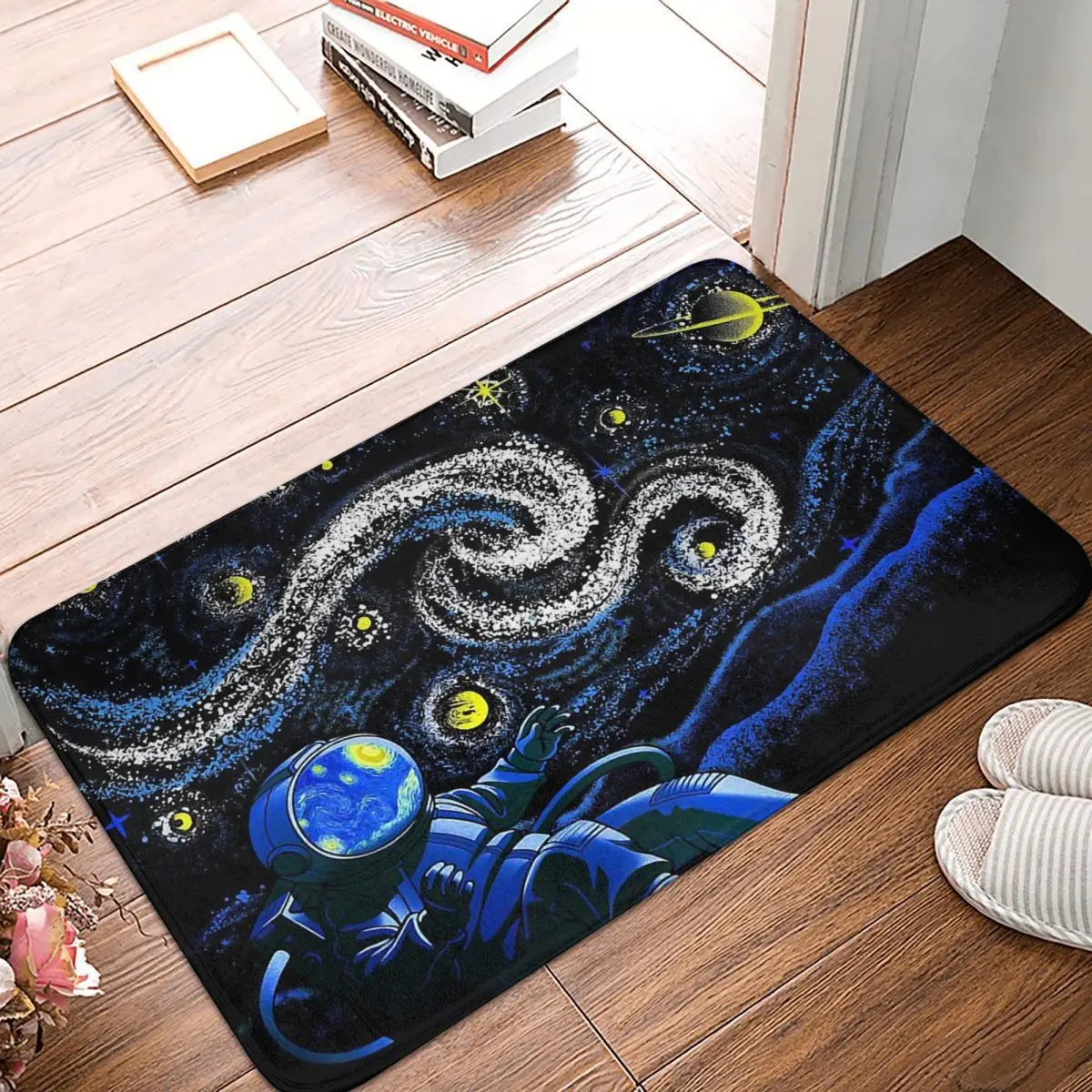 

Vincent Van Gogh Painter Bathroom Non-Slip Carpet Starry Night Gravity Bedroom Mat Entrance Door Doormat Floor Decor Rug