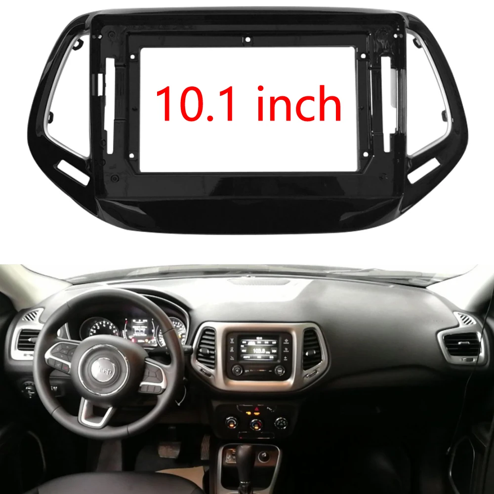 2 Din 10.1 Inch Car Radio Plastic Fascia Panel Frame for JEEP Compass 2017 2018 2019 Installation DVD GPS Mp5 Dash Mount Kit
2 Din 10.1 Inch Car Radio Plastic Fascia Panel Frame for JEEP Compass 2017 2018 2019 Installation DVD GPS Mp5 Dash Mount Kit