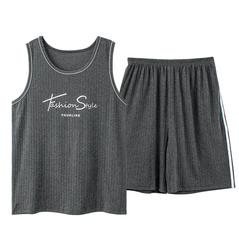 2023 New Style Men's Pajamas Set Summer Thin Cotton Male Pajamas Sets Vest Slpwear Slveless Tops + Shorts 2pcs/set L-XXXXL
2023 New Style Men's Pajamas Set Summer Thin Cotton Male Pajamas Sets Vest Slpwear Slveless Tops + Shorts 2pcs/set L-XXXXL