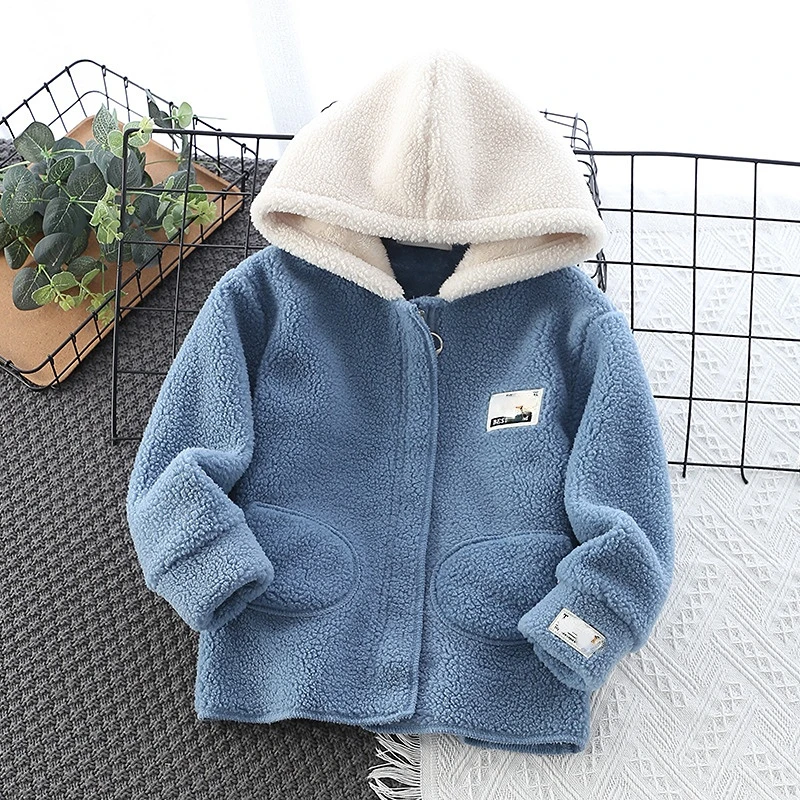 Fleece Hooded Cardigan Fleece-Lined Thickened Hooded Warm Top Kids Coat Girl Winter Jacket Winter Clothes for Girls Boys Coat
Fleece Hooded Cardigan Fleece-Lined Thickened Hooded Warm Top Kids Coat Girl Winter Jacket Winter Clothes for Girls Boys Coat
