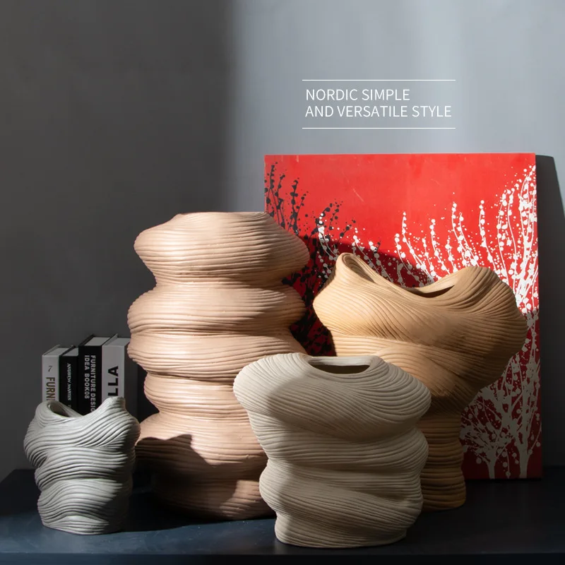 Ceramic Vase Stripe Winding Pattern Flower Vase Porcelain Crafts Flower Arrangement Accessories Home Furnishing Decoration
Ceramic Vase Stripe Winding Pattern Flower Vase Porcelain Crafts Flower Arrangement Accessories Home Furnishing Decoration