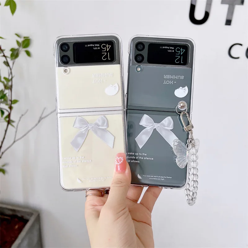 Silk Bowknot Butterfly Chains Phone Case for Samsung Galaxy Z Flip 3 Hard PC Back Cover for ZFlip3 Case Protective Shell
Silk Bowknot Butterfly Chains Phone Case for Samsung Galaxy Z Flip 3 Hard PC Back Cover for ZFlip3 Case Protective Shell