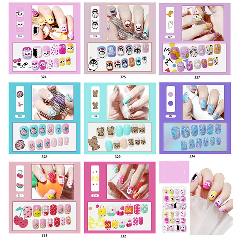 24pcs Children Fake Nails Tips Press On Nail Art Decor Full Cover Short Artificial DIY Lovely Gift for Girl Kids Art Decorate
24pcs Children Fake Nails Tips Press On Nail Art Decor Full Cover Short Artificial DIY Lovely Gift for Girl Kids Art Decorate