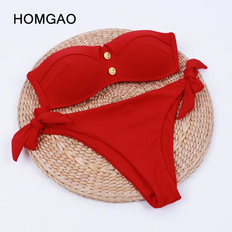 HOMGAO Bandeau Push Up Sexy Bikinis Swimsuit 2022 New Ribbed Two Pieces Swimwear Halter Brazilian Beachwear Bathing Suit Biquini
HOMGAO Bandeau Push Up Sexy Bikinis Swimsuit 2022 New Ribbed Two Pieces Swimwear Halter Brazilian Beachwear Bathing Suit Biquini